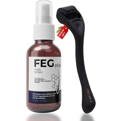 FEG Minoxidil Beard & Hair Growth Serum Kit with Roller